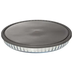 Bissolo Casa Cottura Teglie E Pirofile<TEGLIA PER CROSTATA IN VETRO CON COPERCHIO 31X3.8CM 2LT