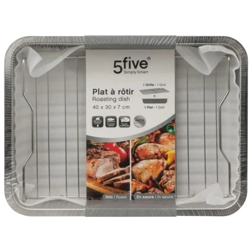 Bissolo Casa Cottura Teglie E Pirofile<TEGLIA RETTANGOLARE IN ACCIAIO INOX 39.6X29.5 H 7CM