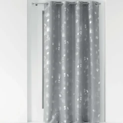 Bissolo Casa Tende Tende Confezionate<TENDA CON OCCHIELLI STAMPA METALLIZZATA GRIGIO/ARGENTO 140X260CM: vendita online TENDA CON OCCHIELLI STAMPA METALLIZZATA GRIGIO/ARGENTO 140X260CM in offerta