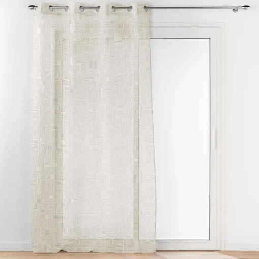 Bissolo Casa Tende Tende Confezionate<TENDA CON OCCHIELLI VELO SABBIA STAMPATO PANDORE 140X280CM BIANCO: vendita online TENDA CON OCCHIELLI VELO SABBIA STAMPATO PANDORE 140X280CM BIANCO in offerta