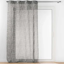 Bissolo Casa Tende Tende Confezionate<TENDA CON OCCHIELLI VELO SABBIA STAMPATO PANDORE 140X280CM NERO: vendita online TENDA CON OCCHIELLI VELO SABBIA STAMPATO PANDORE 140X280CM NERO in offerta