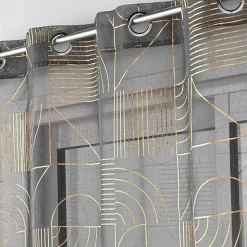 Bissolo Casa Tende Tende Confezionate<TENDA CON OCCHIELLI 140X280CM VELO SABBIA METALIZATO LINEOR ANTRACITE/ORO: vendita online TENDA CON OCCHIELLI 140X280CM VELO SABBIA METALIZATO LINEOR ANTRACITE/ORO in offerta