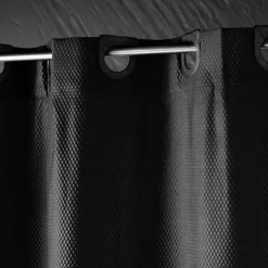 Bissolo Casa Tessile Bagno Tende Doccia E Accessori<TENDA DA DOCCIA DOTTY CON OCCHIELLI A CLIP CM 180X200 NERO