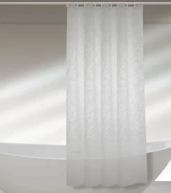 Bissolo Casa Tessile Bagno Tende Doccia E Accessori<TENDA DOCCIA IN PEVA CM 200X240 GEOMETRICA BIANCA
