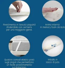Bissolo Casa Topper<TOPPER 1 PIAZZA IN MEMORY FOAM