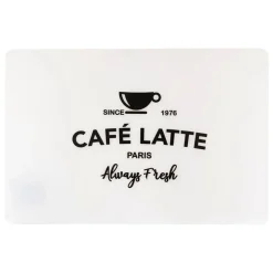 Bissolo Casa Tessile Tavola Tovagliette<TOVAGLIETTA BISTROT IN PVC 45X30 CM BIANCA CON SCRITTA NERA: vendita online TOVAGLIETTA BISTROT IN PVC 45X30 CM BIANCA CON SCRITTA NERA in offerta