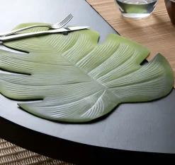 Bissolo Casa Tessile Tavola Tovagliette<TOVAGLIETTA FOGLIA IN POLIRESINA 47X38 CM VERDE : vendita online TOVAGLIETTA FOGLIA IN POLIRESINA 47X38 CM VERDE in offerta