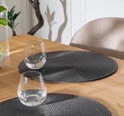 Bissolo Casa Tessile Tavola Tovagliette<TOVAGLIETTA ROTONDA IN POLIPROPILENE DIAM. CM 38 GRIGIA: vendita online TOVAGLIETTA ROTONDA IN POLIPROPILENE DIAM. CM 38 GRIGIA in offerta