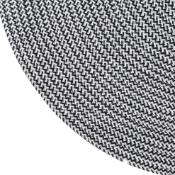 Bissolo Casa Tessile Tavola Tovagliette<TOVAGLIETTA ROTONDA IN POLIPROPILENE DIAM. CM 38 BIANCO/NERA: vendita online TOVAGLIETTA ROTONDA IN POLIPROPILENE DIAM. CM 38 BIANCO/NERA in offerta