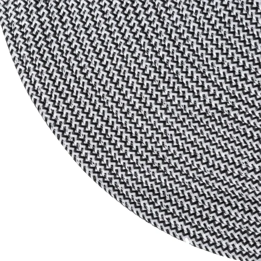 Bissolo Casa Tessile Tavola Tovagliette<TOVAGLIETTA ROTONDA IN POLIPROPILENE DIAM. CM 38 BIANCO/NERA: vendita online TOVAGLIETTA ROTONDA IN POLIPROPILENE DIAM. CM 38 BIANCO/NERA in offerta