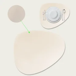 Bissolo Casa Tessile Tavola Tovagliette<TOVAGLIETTA STONDATA IN SIMILPELLE 45X37 CM AVORIO : vendita online TOVAGLIETTA STONDATA IN SIMILPELLE 45X37 CM AVORIO in offerta