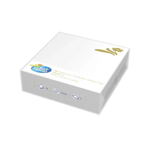 Bissolo Casa Party Tovaglioli Usa E Getta<TOVAGLIOLI 2V 33X33 50PZ SOFT FLOWER BIANCO: vendita online TOVAGLIOLI 2V 33X33 50PZ SOFT FLOWER BIANCO in offerta