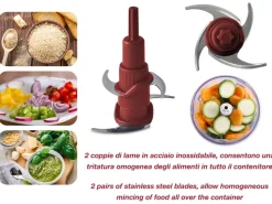 Bissolo Casa Piccoli Preparazione E Cottura Cibi|Preparazione E Cottura Cibi<TRITATUTTO DOPPIA LAMA 400W DIAM. 11.5 H. 26