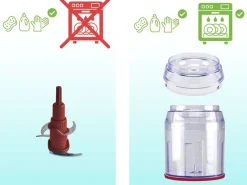 Bissolo Casa Piccoli Preparazione E Cottura Cibi|Preparazione E Cottura Cibi<TRITATUTTO DOPPIA LAMA 400W DIAM. 11.5 H. 26