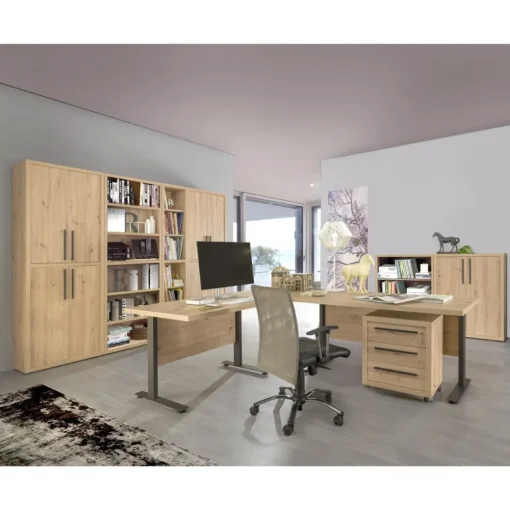 Bissolo Casa Mobili Ufficio Componibili<UFFICIO COMPLETO MODELLO RILEGA ROVERE ARTISAN