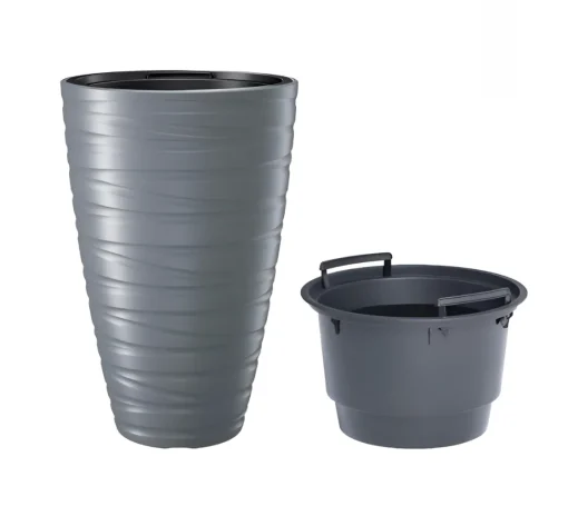 Bissolo Casa Vasi<Vaso alto con inserti 40cm: modello maze stone grey