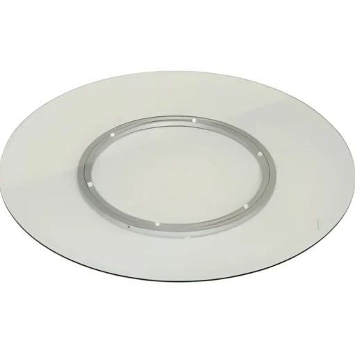 Bissolo Casa Piatti Vassoi<VASSOIO GIREVOLE IN VETRO TEMPERATO E ALLUMINIO 70X0.5CM