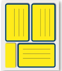 Bissolo Casa Copertine Etichette<Vendiamo online etichette fluorescenti: confezione da 10 fogli dimensioni 85x53mm giallo