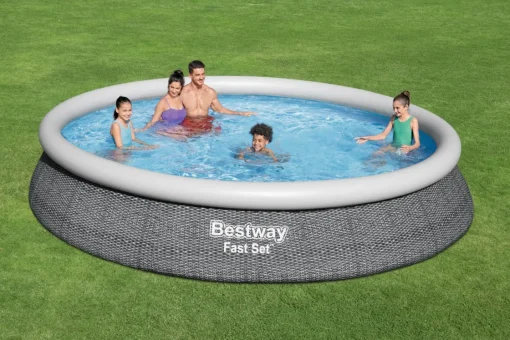 Bissolo Casa Piscine Gonfiabili|Piscine Fuori Terra<Vendita online di BESTWAY - PISCINA GONFIABILE FAST SET 457X84CM 9677LT