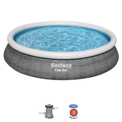 Bissolo Casa Piscine Gonfiabili|Piscine Fuori Terra<Vendita online di BESTWAY - PISCINA GONFIABILE FAST SET 457X84CM 9677LT