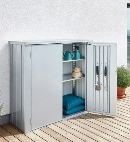 Bissolo Casa Casette E Armadi In Ferro<Vendita online di BIOHORT - ARMADIO ROMEO CM 132X57 H.140 GRIGIO