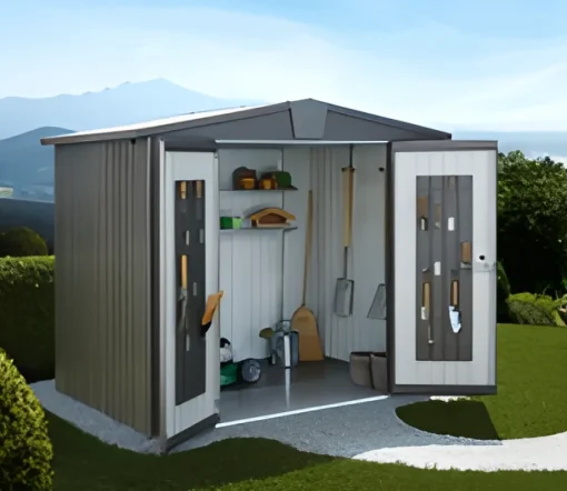 Bissolo Casa Casette E Armadi In Ferro<Vendita online di BIOHORT-CASETTA EUROPA CM 244X228 H 203 GRIGIO QUARZO