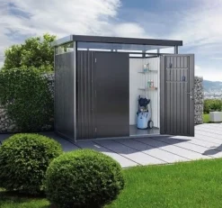 Bissolo Casa Casette E Armadi In Ferro<Vendita online di BIOHORT - CASETTA HIGHLINE CM 275X195 H 222 GRIGIO SCURO