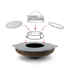 Bissolo Casa Barbecue A Legna E Bracieri<Vendita online di BONFEU - SUPPORTO GRIGLIA PER BRACERE 54X16 IN ACCIAIO NERO