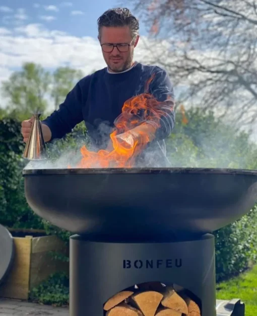 Bissolo Casa Barbecue A Legna E Bracieri<Vendita online di BONFEU - BONBIZA APERTO CM 100X80 ACCIAIO ANTRACITE