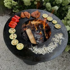 Bissolo Casa Barbecue A Legna E Bracieri<Vendita online di BONFEU - BONBIZA APERTO CM 100X80 ACCIAIO ANTRACITE