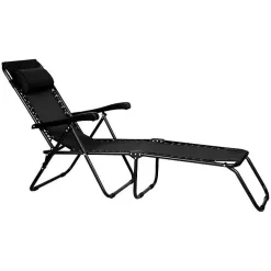 Bissolo Casa Lettini E Sdraio<Vendita online di BRANDINA LOUNGER PIEGHEVOLE NERO E TEXTILENE ANTRACITE