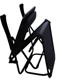 Bissolo Casa Lettini E Sdraio<Vendita online di BRANDINA LOUNGER PIEGHEVOLE NERO E TEXTILENE ANTRACITE