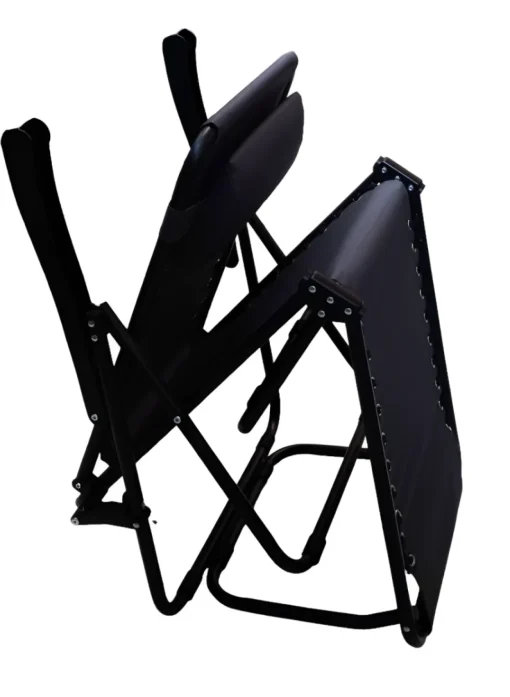 Bissolo Casa Lettini E Sdraio<Vendita online di BRANDINA LOUNGER PIEGHEVOLE NERO E TEXTILENE ANTRACITE