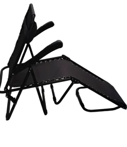 Bissolo Casa Lettini E Sdraio<Vendita online di BRANDINA LOUNGER PIEGHEVOLE NERO E TEXTILENE ANTRACITE