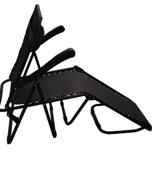 Bissolo Casa Lettini E Sdraio<Vendita online di BRANDINA LOUNGER PIEGHEVOLE NERO E TEXTILENE ANTRACITE