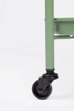 Bissolo Casa Tavolini E Carrelli<Vendita online di CARRELLO AUSTIN DIAM. CM 44.5 H.70 METALLO VERDE FOGLIA OPACO
