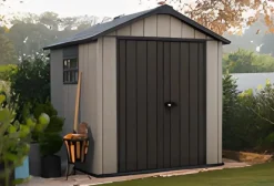Bissolo Casa Casette E Armadi In Resina<Vendita online di CASETTA OAKLAND CM 230X287 H. 242 GRIGIO E ANTRACITE