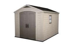 Bissolo Casa Casette E Armadi In Resina<Vendita online di CASETTA FACTOR CM 256,5X331,5 H 245 BEIGE E TORTORA