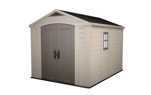 Bissolo Casa Casette E Armadi In Resina<Vendita online di CASETTA FACTOR CM 256,5X331,5 H 245 BEIGE E TORTORA