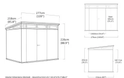 Bissolo Casa Casette E Armadi In Resina<Vendita online di CASETTA ARTISAN CM 277X218 H. 226 GRIGIO E ANTRACITE
