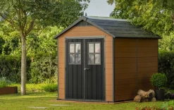 Bissolo Casa Casette E Armadi In Resina<Vendita online di CASETTA NEWTON CM 228X287 H. 252 MARRONE E ANTRACITE