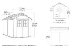 Bissolo Casa Casette E Armadi In Resina<Vendita online di CASETTA NEWTON CM 228X287 H. 252 MARRONE E ANTRACITE