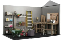 Bissolo Casa Casette E Armadi In Resina<Vendita online di CASETTA OAKLAND CM 230X350 H. 242 GRIGIO E ANTRACITE