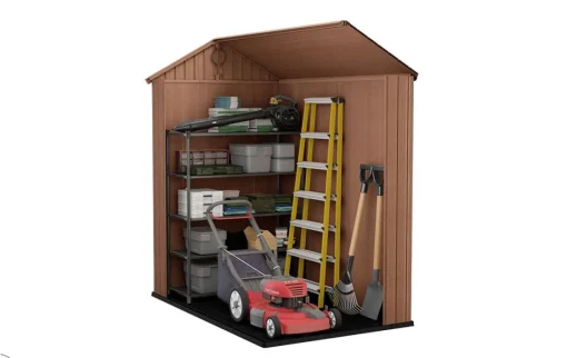 Bissolo Casa Casette E Armadi In Resina<Vendita online di CASETTA DARWIN CM 125,8X184,5 H.205,1 MARRONE