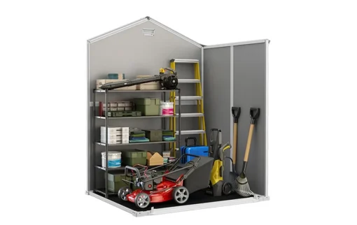 Bissolo Casa Casette E Armadi In Resina<Vendita online di CASETTA MANOR CM 185X152 H. 116 GRIGIO CHIARO E BIANCO