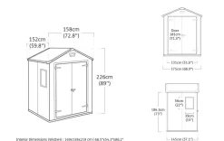 Bissolo Casa Casette E Armadi In Resina<Vendita online di CASETTA MANOR CM 185X152 H. 116 GRIGIO CHIARO E BIANCO