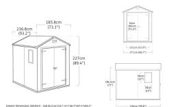 Bissolo Casa Casette E Armadi In Resina<Vendita online di CASETTA MANOR CM 185,8X236,8 H 227 GRIGIO CHIARO E BIANCO