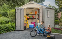 Bissolo Casa Casette E Armadi In Resina<Vendita online di CASETTA FACTOR CM 256,5X255 H 243 BEIGE E TORTORA