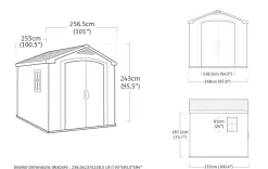 Bissolo Casa Casette E Armadi In Resina<Vendita online di CASETTA FACTOR CM 256,5X255 H 243 BEIGE E TORTORA