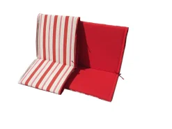 Bissolo Casa Cuscini Per Esterno<Vendita online di CUSCINO SCHIENALE MEDIO DOUBLE FACE 84X45 CM RIGATO ROSSO/ROSSO